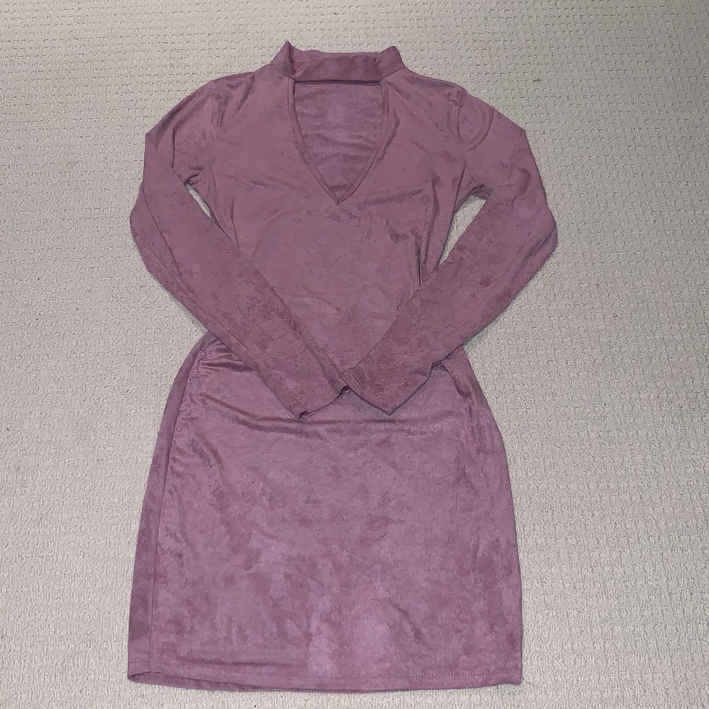 Agaci Suede Bodycon Dress